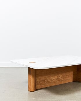 Pivot marble coffee table - rectangular