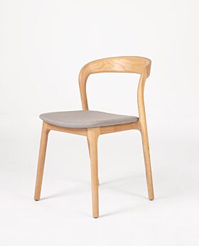 Raglan oak dining chair - grey fabric