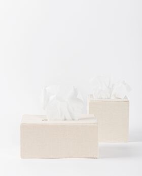 Tela canvas tissue box - off-white