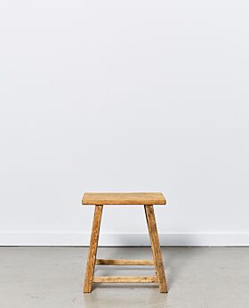 Vecchio rectangular stool - natural