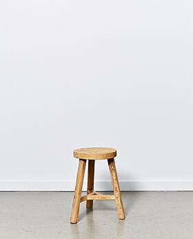 Vecchio round stool - natural