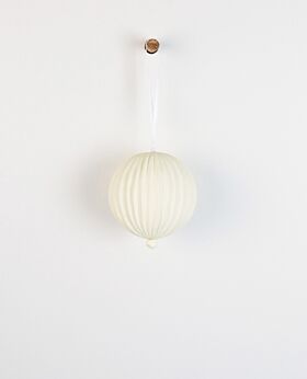 Wanderlust hanging porcelain sphere - limoncello