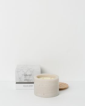 Xavier luxury marble candle - patchouli & orange
