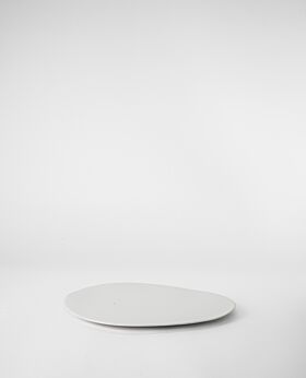 Yuki platter white gloss med 
