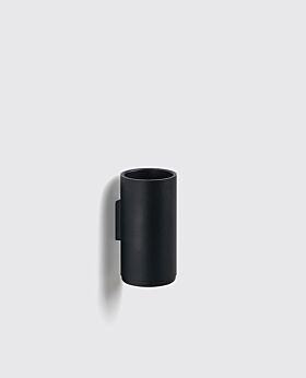 Zone Rim toothbrush mug for wall - black