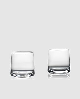 Zone wideball crystal glass set of 2