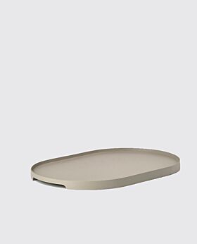 Zone Singles oval tray - mud - large