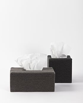 Tela canvas tissue box - black