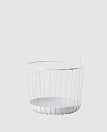 Zone Inu round metal basket - soft grey - large