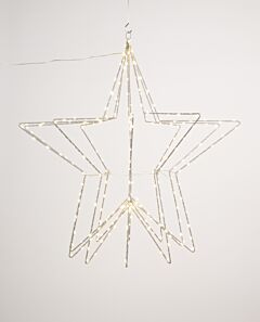 Capella electric LED 3D star - silver wire Large D58cm