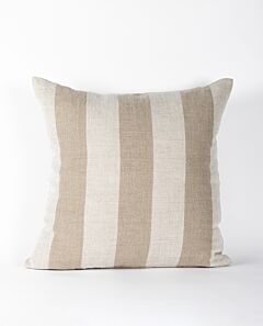 Christophe linen cushion - wide stripe neutral