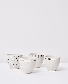 Emiko cups - asst - set of 4