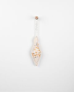 Fable hanging finial muslin w champagne sequins