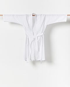 Lila linen bathrobe - white