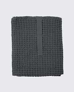 The Organic Co waffle bath towel - dark grey