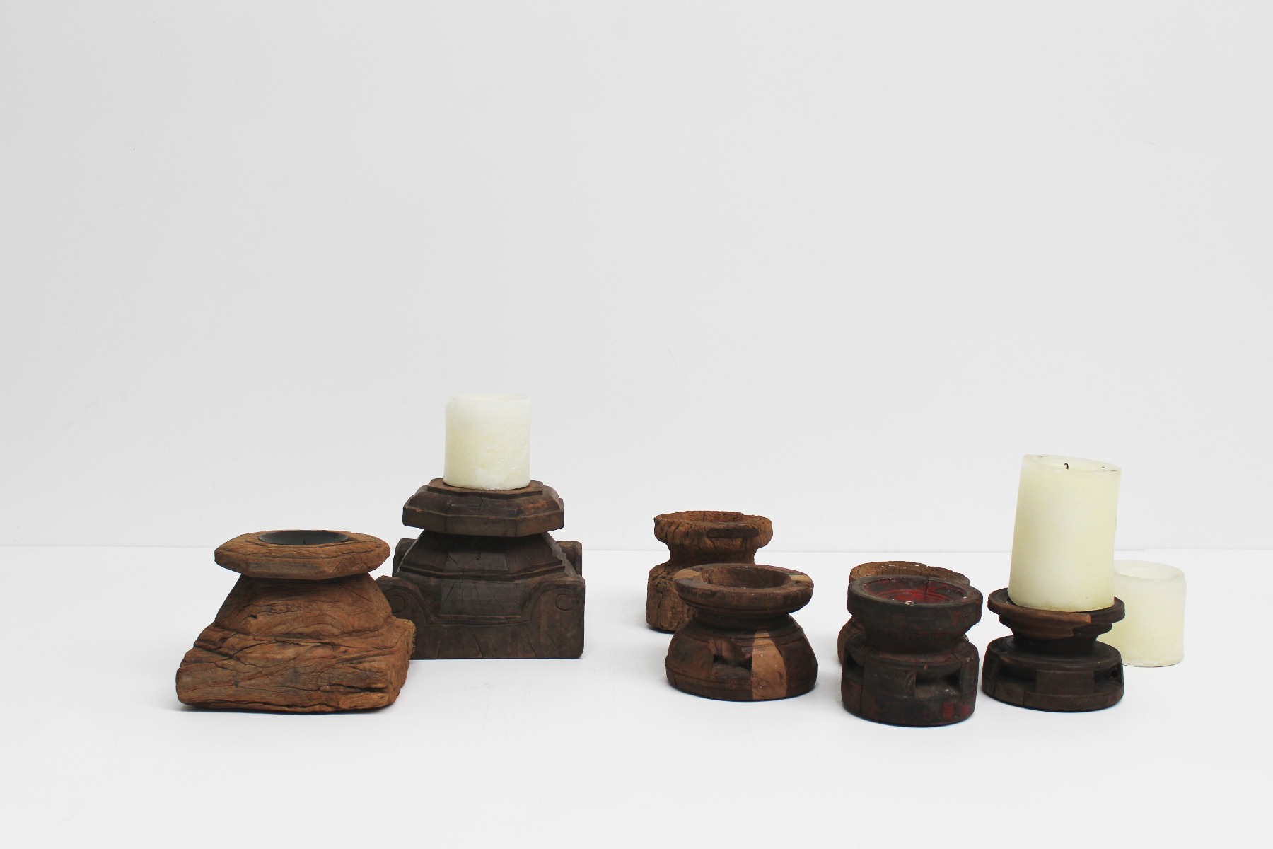 timber candle stand